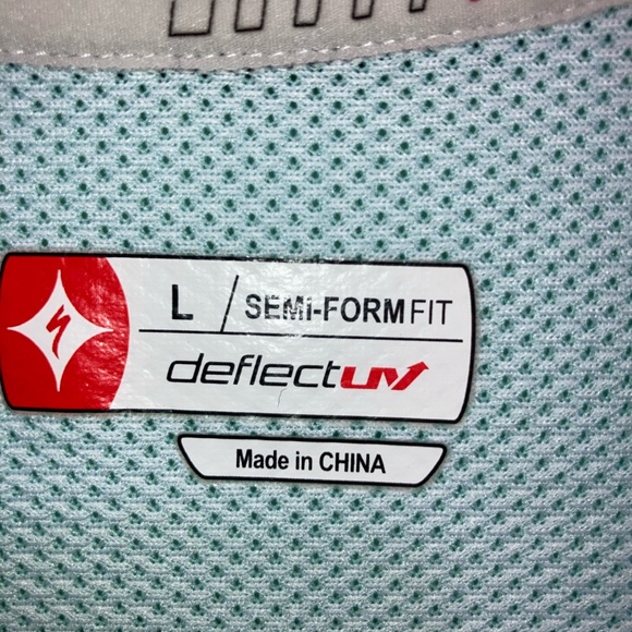 Cycling Shirt by Specialized RBX Comp Black and Aqua, deflect UV, Semi form fit - Picture 4 of 16